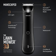 MANSCAPED Electric Groin Hair Trimmer, The Lawn Mower 3.0, Replaceable Ceramic Blade Heads, Waterproof Wet/Dry Clippers, Standing Recharge Dock, Ultimate Male Hygiene Razor