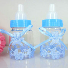 Jonami Boy Baby Shower Party Favours Decoration Set, 18 Blue Feeding Bottle Sweets Favour Box for Newborn Baptism Mother to Be (4cm4cm9cm) -18Pcs-
