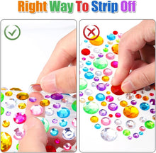 JOISHOP 3034pcs Gem Stickers, Rhinestone Self Adhesive Gems, Stick on Gems Jewel Stickers Sticky Gems for DIY Crafts Gluing