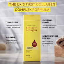 Absolute Collagen - Thickening Collagen Complex Shampoo 250ml - For Thin & Fine Hair - Strengthen, Thicken, Nourish and Cleanse - Boost Shine - Fight Signs of Hair Ageing - Paraben Free