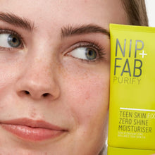 Nip + Fab Teen Skin Fix Zero Shine Face Moisturizer with Niacinamide and Antioxidant Wasabi Extract, Shine Free Mattifying Facial Cream for Oil Control Prevent Breakouts Even Skin Tone, 40 ml