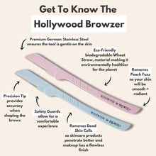 Hollywood Browzer Dermaplaning Tool for Face, Eyebrow Shaping, Removing Unwanted Hair, Exfoliating Tool for Women Duo Pack (Aquamarine and Rose Quartz)