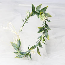 Merroyal Green Flower Crown Eucalyptus Crown Leaf Floral Crown Boho Wedding (Green)