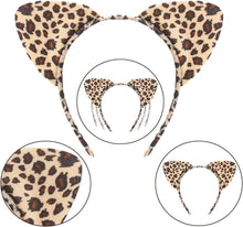 2 Pcs Cat Ears Headband Fabric Hair Band for Girls Elastic Head Wrap Cute Hair Accessories