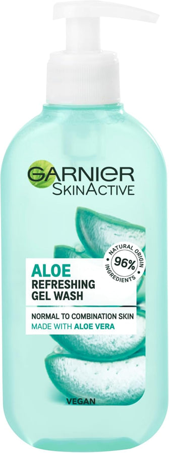 Garnier Natural Aloe Extract Gel Wash Normal Skin, 200 ml [Packaging may vary]