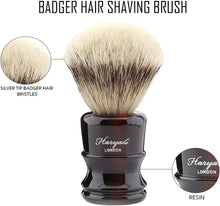 Haryali London Silver Tip Badger Hair Mens Shaving Brush Wet Clean Shave Perfect for Men