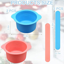 mciskin 2pcs Silicone Wax Warmer Liner,Non-Stick Wax Pot Silicone Bowl Replacement,Reuse Wax Melt Warmer Liner with 2pcs Silicone Spatulas for Hair Removal(Pink+Blue)