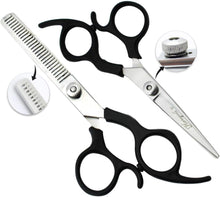 Haryali Professional Scissor Set- 6 Inch Hairdressing Barber Scissors and Hairdresser Thinning Scissors Set for Hair Cutting