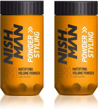 NISHMAN Hair Styling Powder Men, 20 gr  Light Control  Natural Matte Look  Hair Volume Powder  Hair Texture Powder Wax  Texturising, Volumising Hair Powder Men (Pack of 2, Light Control)