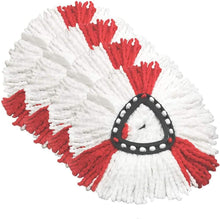 (4Pack) SUPERFA Mop Heads Compatible with Vileda 2-in-1 Turbo Mop Replacement Head, Microfibre, Red, White