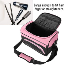 Hairdresser Bag - Cosmetic Bag, Large Capacity Hairdressing Equipment Carrying Bag with Strap Rose Pink