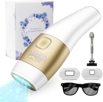 Laser Hair Removal Device, 999900 Light Pulse Laser Hair Remover, 5 Energy IPL Hair Removal for Women and Men Permanent Hair Removal for Face, Body, Bikini Line, Armpits, Arms, Legs