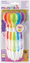 Munchkin Soft Tip Toddler & Baby Spoons, Baby Weaning Spoons Set with Ergonomic Handles, Dishwasher Safe Plastic Cutlery, BPA Free Baby Feeding Spoons & Dessert Spoons for Babies - Pack of 6