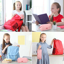 Mamowla Large Pencil Cases for Girls Super Big Pencil Case for Women Zipper Smoothy Duarable School Pen Pouch Holder Stationery Organizer Duarable for Teenage Girls Boys Pink