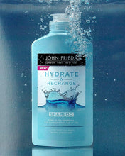 John Frieda Hydrate & Recharge Shampoo 250 ml, Hydrating Shampoo for Dry, Damaged Hair, Moisturising Shampoo for Stressed Hair