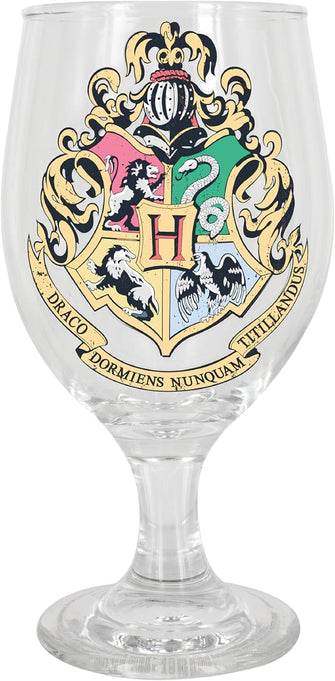 Hogwarts Crest Colour Change Drinking Glass - Officially Licensed Harry Potter Goblet for Wine Cocktails and Cold Beverages, Novelty Harry Potter Themed Party Decoration Gift 330ml ,11oz  Paladone