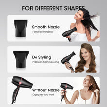 Ionic Hair Dryer 2400W, Professional Hairdryer with 2 Speed, 3 Heat Setting, Fast Drying Blow Dryer with Diffuser Nozzle, Concentrator Comb for Home Travel Salon