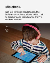 Belkin SoundForm Mini Kids Wireless Headphones with Built-In Microphone, 30H of Playback Time, & Fun Stickers - Over-Ear Headsets for Online Learning, School, Travel, iPhone, iPad, Galaxy - Pink