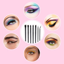 7 Pcs Eyeliner Brush Thin Angled Eyeliner Brush Precision Gel Eye Liner Makeup Brushes Set Professional Flat Eyeliner Brushes Angled Eyebrow Brush Eyeliner Tool for Eye Shadow Eyebrow Concealer Makeup