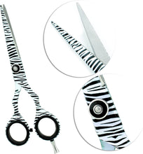 Hairdressing Scissor - Hair Scissor Cutting Barber Haircut Scissors with Adjustable Screws  Premium Sharp Scissors for Hair Cutting Good for Barbers, Men, Women and Children (Zebra, 5.5")