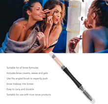 Double Ended Eyebrow Brush, Portable Spiral Eyebrow Eyelash Brush, Multipurpose Angled Brush with Dustproof Cover, Easy to Use Mascara Brush Brow Brush for Beginners Makeup Lovers