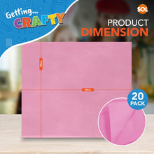 SOL 20pk Pink Tissue Paper Sheets for Wrapping Gifts 66x50cm  Valentine Gift Wrap for Birthdays & Weddings  Soft Craft Paper for Packaging, Hampers & Arts  Lightweight & Easy to Fold