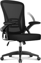 naspaluro Office Chair Ergonomic Desk with 90 Flip-up Armrest Lumbar Support, Height Adjustable Chair, Executive Swivel Computer Padded Seat Cushion for Home/Office
