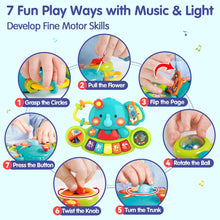 HOLA Baby Toys 6 to 12 Months, Toys of Baby 12 Months, Musical Elephant Piano Baby Toys 6 Months Plus 12 18 Months, Interactive Early Learning Toys for 6 Month Old Babies Girls Boys Gifts