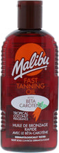 Malibu Sun Bronzing Fast Tanning Oil with Beta Carotene, Water Resistant, Tropical Coconut Fragrance, 200ml