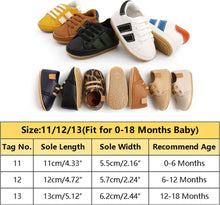 RVROVIC Baby Boys Girls Sneakers Anti-Slip Oxford Loafer Flats Infant Toddler PU Leather Soft Sole Baby Shoes