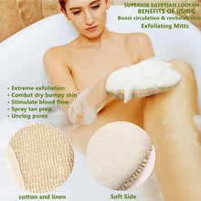 Bath Sponge Loofah Exfoliating Shower Body Scrub Gloves Durable Strong Long-Lasting Cleansing Sponge Bathroom Accessories Remove Dead Skin Shower Body Spa Massage for Men Womens and Kids