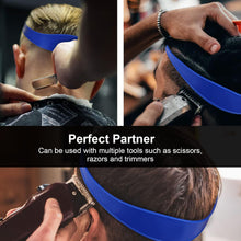 Neckline Shaving Template, Flexible Curved Silicone Haircut Band Hair Cutting Guide Haircut Fade Band Men's Haircut Band Hair Trimming Guide for Man DIY Haircut (Blue)