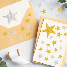 Aidi Star Stickers, 50PCS Gold & Silver Glitter Foam Self Adhesive Mini Teacher Reward Scrapbook Stars for Crafts Art Craft Classroom, AD-CX-JYWJXPMTZ01-GD50