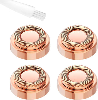 Hair Remover Replacement Heads Compatible with Finishing Touch Flawless Facial Hair Removal Tool for Women, Facial Hair Remover Replacement Heads for Generation 1, 4 Count, Rose Gold