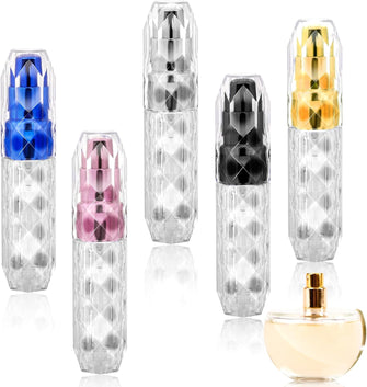 KALIONE 5 Pcs Perfume Atomiser Refillable Mini Spray Bottle Travel Perfume Bottle Perfume Atomizers Refillable Spray Bottle for Travel Small Empty Sample Containers Bottle