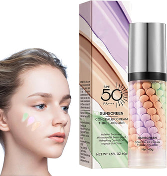 Primer Makeup with SPF 50, Sun Proof Professional Make Up Primer For Face, Hydrating Isolation Cream Colour Corrector Makeup Primer, Waterproof & Long Lasting (50SPF Sun-Proof)