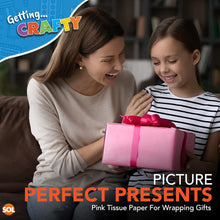 SOL 20pk Pink Tissue Paper Sheets for Wrapping Gifts 66x50cm  Valentine Gift Wrap for Birthdays & Weddings  Soft Craft Paper for Packaging, Hampers & Arts  Lightweight & Easy to Fold