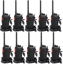 Retevis RT24 Walkie Talkies for Adults, Professional Two Way Radio, 16 Channels VOX Scan Monitor License Free, 2 Way Radios Walkie Talkie with Earpieces for Commercial, School (Black,10 Pack)