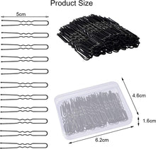 50 Pcs Hair Pins Hairpins Secure Hold Bobby Pins Hair Clips for Women with Box (5cm/2.2inch) U Shaped Hair Clips Wedding Bridal Jewelry Black Hair Pins Hair Pin