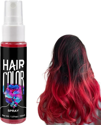 Hair Colour Spray,Temporary Hair Dye,Temporary Coloured Hair Spray,Red Hair Spray Colour for Kids,Washable Coloured Hair Spray Wash Out Kids,Semi Permanent Hair Dye Spray,Instant Styling(Red)