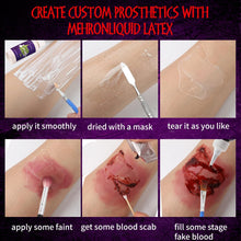 Liquid Latex Halloween SFX Makeup - DE'LANCI Liquid Latex Sfx Makeup,Fake Blood Spray,Halloween Fake Blood,Suitable for Halloween Parties, Spray Fake Blood