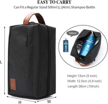 KK Water - Resistant Hanging Toiletry Travel Bag  Spacious Black Gym, Shaving, Make Up Bag for Men & Women