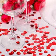1100 Pcs Red Heart Shaped Confetti Metallic Glitter Foil Love Heart Confetti Hearts Table Confetti Table Decorations for Wedding Engagement,Anniversary,Baby Shower,Birthday Party Decorations,30g