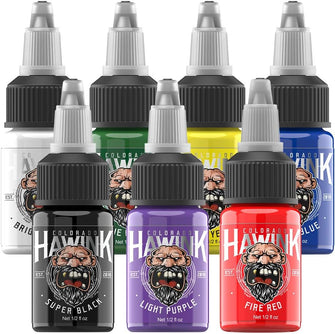 HAWINK Tattoo Ink Set 0.5oz(15ml) 7 colors TI203-15-7