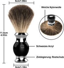 GRUTTI Shaving Brush, Shaving Cream Brush, Badger Hair Shaving Brush, Shave Brush for Wet Shaving, Mens Shaving Brush Original Pure Badger Hair Shaving Brush Handmade