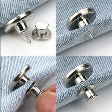 6 Pcs Buttons for Jeans,Adjustable Jean Button Pins,Pant Waist Tightener,No Sew and No Tools Instant Jean Button Pins for Pants, Simple Installation, Reusable and Adjustable (Style 1)