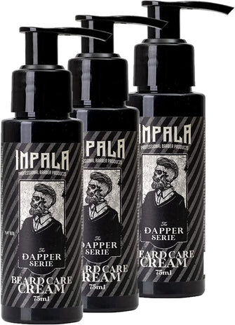 Impala Beard Care Conditioner Cream, Softener and Conditioner for Facial Hair, Strengthens & Moisturises, Advanced Formula, Easy to Use, Gift For Men 75 ml - Pack of 3