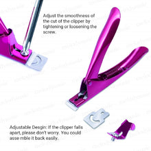 MELODYSUSIE Nail Clippers Tip Cutters for Acrylic False Fake Gel Artificial Nails Rustproof Sharp Professional Manicure Pedicure Trimmer Nail Care Tools, Plum