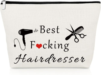 Hairdresser Gift Makeup Bag Hair Stylist Gifts Cosmetology Graduation Gifts for Her Thank You Gifts Travel Cosmetic Pouch Birthday Gifts for Stylists Graduate Hairstylist Cosmetic Bag Hair Barber Gift