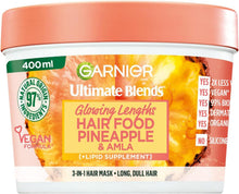 Garnier Ultimate Blends Glowing Lengths Pineapple & Amla Hair Food 3-in-1 Hair Mask Treatment 400ml